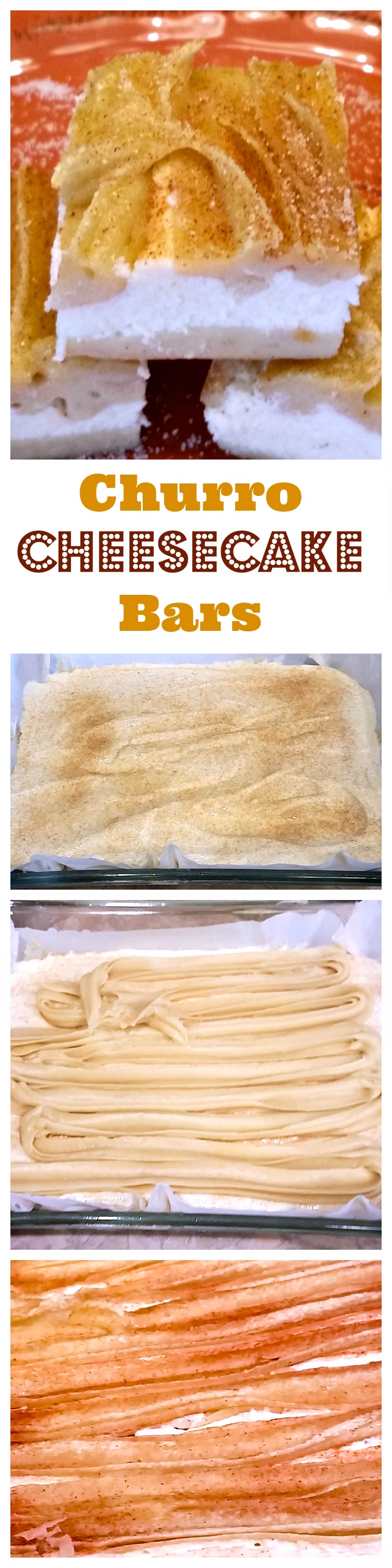 My Churro Cheesecake Bars takes a festival favorite "churro's" and turns it into a scrumptious cookie bar with a cheesecake filling. 
