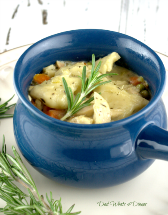 This is hands down the best chicken and dumplings you will ever eat. Let me say that again: This Rosemary Chicken and Dumplings is the best you'll ever eat!