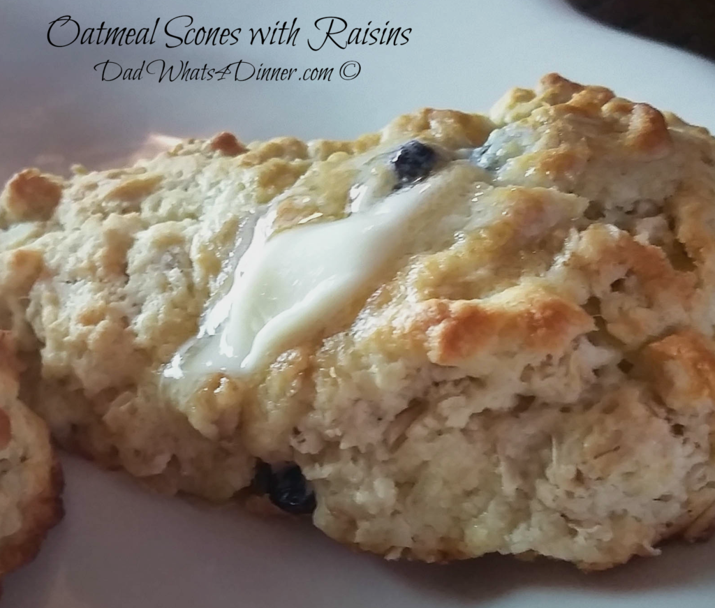 Oatmeal Scones with Raisins | http://dadwhats4dinner.com