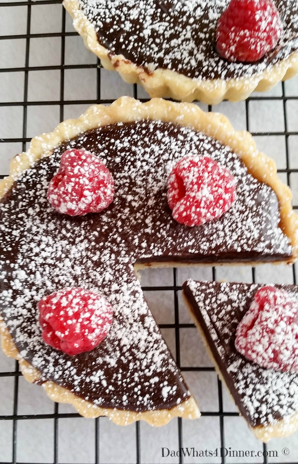 If you want to impress your significant other, make this Chocolate Raspberry Tart. The ultimate Valentine's Day dessert! | http://dadwhats4dinner.com