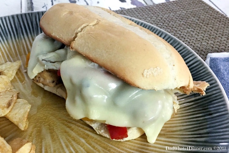 Sheet Pan Philly Chicken Cheesesteaks is a quick and easy way to get your cheesesteak fix at home. Clean up is a snap using only one sheet pan.