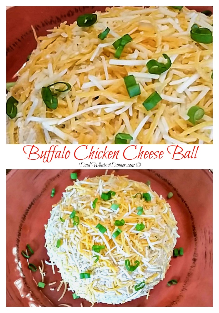 Buffalo Chicken Cheese Ball | https://dadwhats4dinner.com