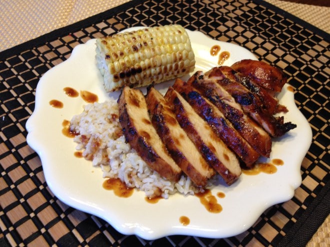 Grilled Chicken Breast Glazed with a Habanero Pepper Jelly BBQ Sauce