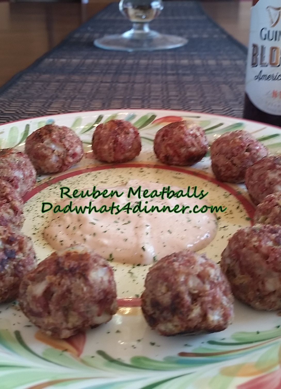 Get your green on for St. Patrick's Day with these Reuben Meatballs!
