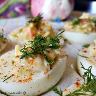 Does it get any better than the Best Crab Deviled Eggs for a great twist on a classic pot-luck staple!