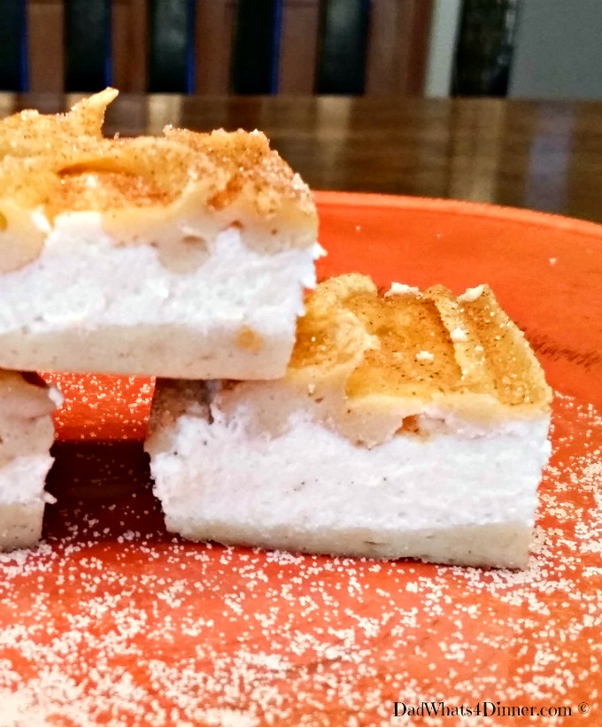 My Churro Cheesecake Bars takes a festival favorite "churro's" and turns it into a scrumptious cookie bar with a cheesecake filling. 