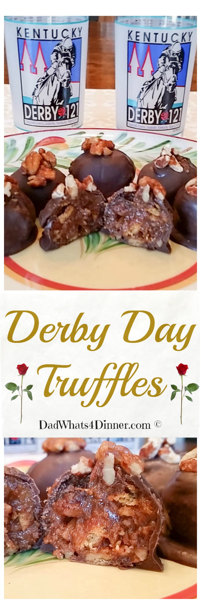 Derby Day Truffles are very decadent, elegant and exquisite to look at. You will be the hit of your Kentucky Derby Party, I guarantee it!