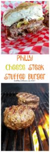 Get your grill ready for Labor Day with this awesome Philly Cheese Steak Burgers recipe. It's a great twist on two of my favorites; Philly Cheese Steak and Burgers.