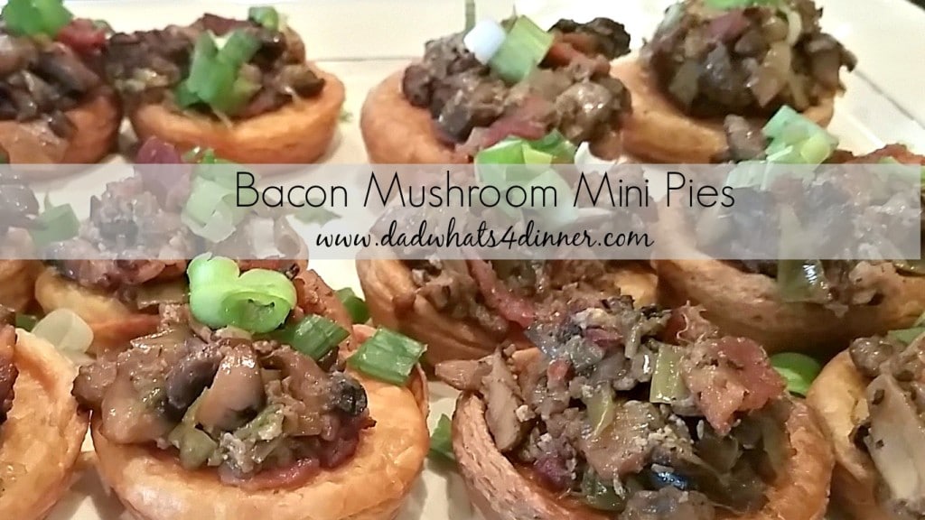 When you need an elegant appetizer, but short on time, make these savory Bacon Mushroom Mini Pies. A fairly simple recipe which can be made ahead of time.