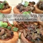 When you need an elegant appetizer, but short on time, make these savory Bacon Mushroom Mini Pies. A fairly simple recipe which can be made ahead of time.