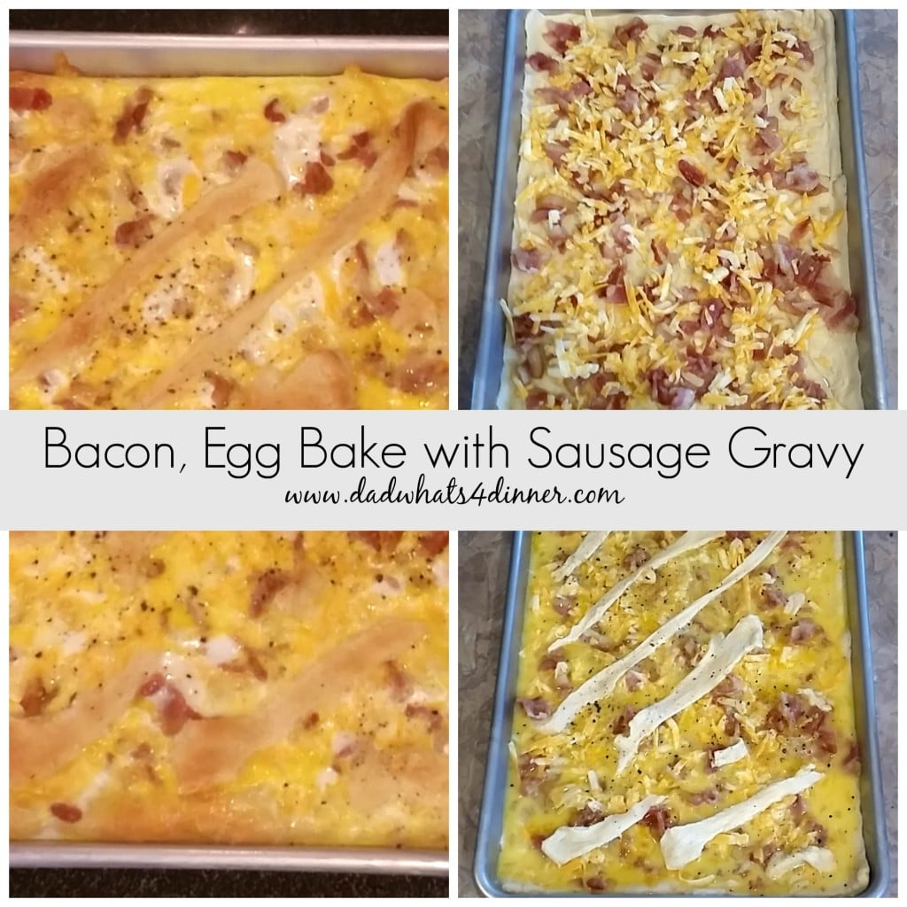 Bacon and Egg Bake with Sausage Gravy Dad Whats 4 Dinner