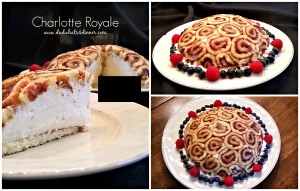 Charlotte Royale with raspberry jam filled with raspberry Kirsch Bavarian cream www.dadwhats4dinner.com