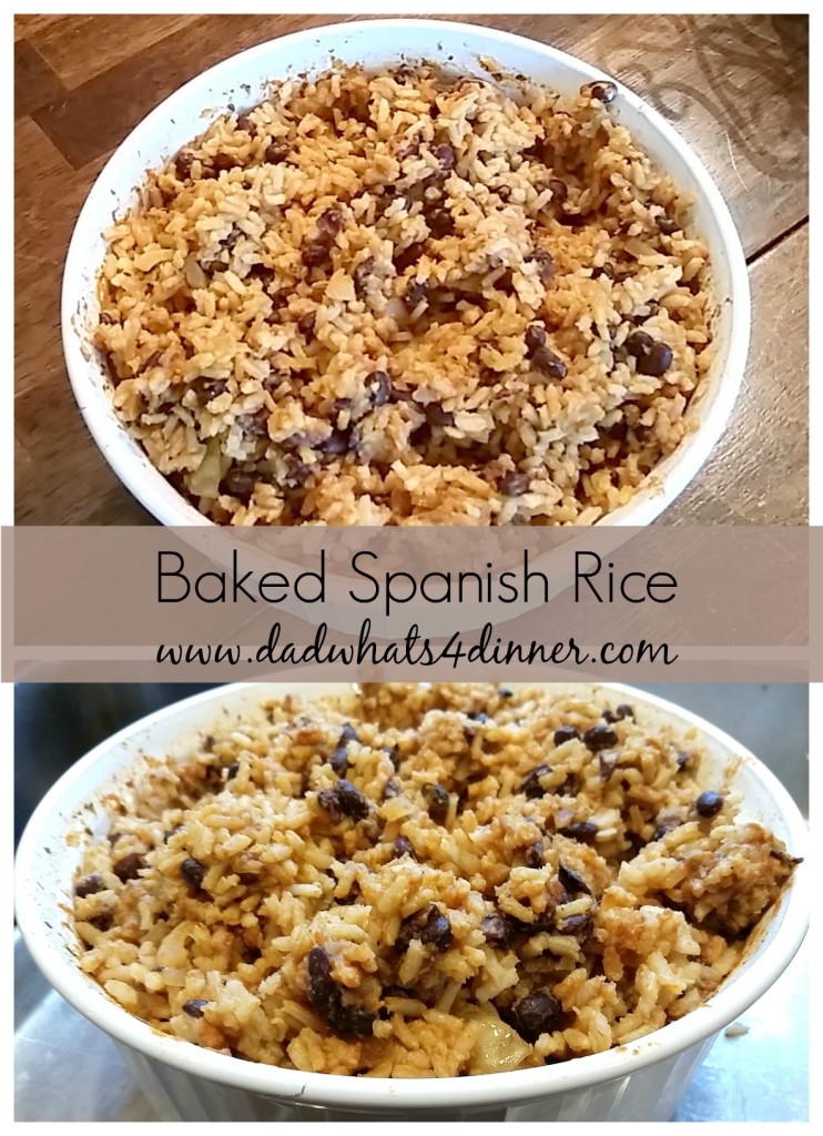 Baked Spanish Rice is full of flavor and cooks perfectly every time when you bake the rice instead of steaming or cooking the rice on the stove.