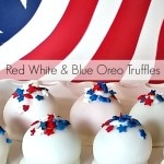 Here is your last-minute treat to bring to the cookout. Red, White and Blue Oreo Truffles: a quick, no bake, easy dessert, that looks great. www.dadwhats4dinner.com