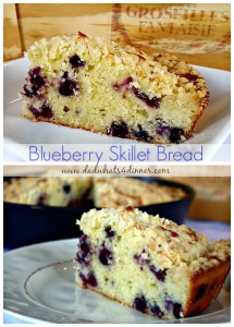 Blueberry Sour Cream Skillet Bread | www.dadwhats4dinner.com