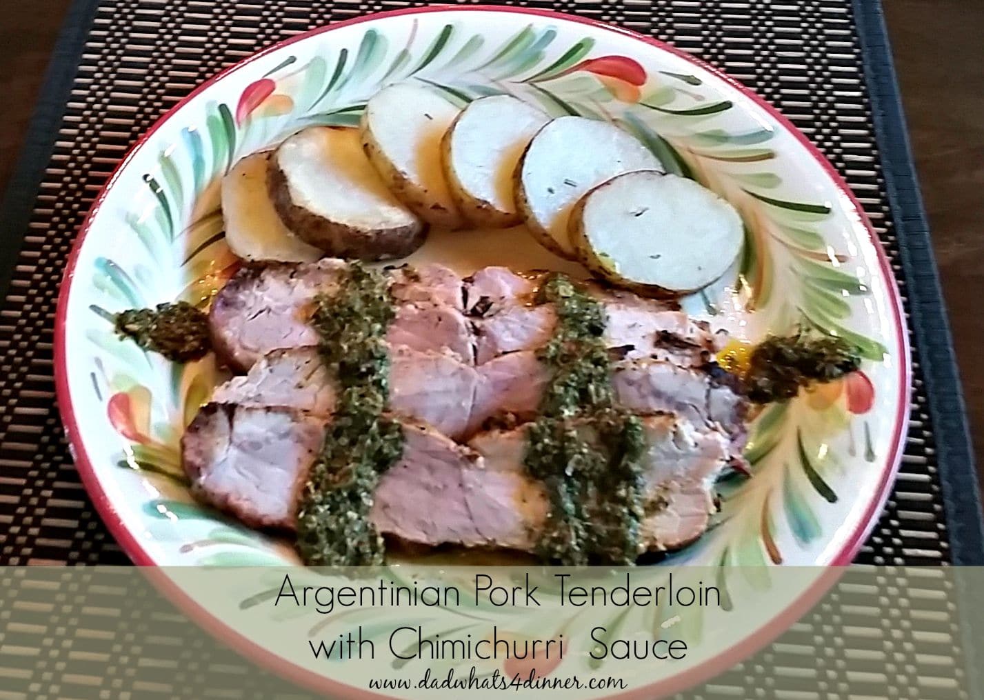 Super easy Grilled Argentinian Pork Tenderloin served with chimichurri sauce is bursting with fresh flavors!