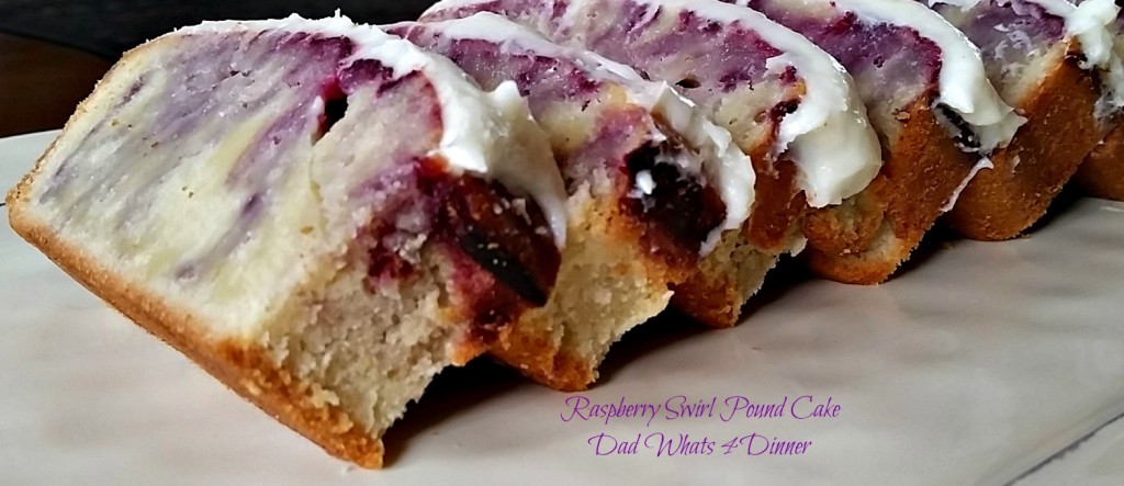 Raspberry Swirl Pound Cake | www.dadwhats4dinner.com