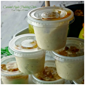 Caramel Apple Pudding Shots are perfect for your fall parties or tailgating..
