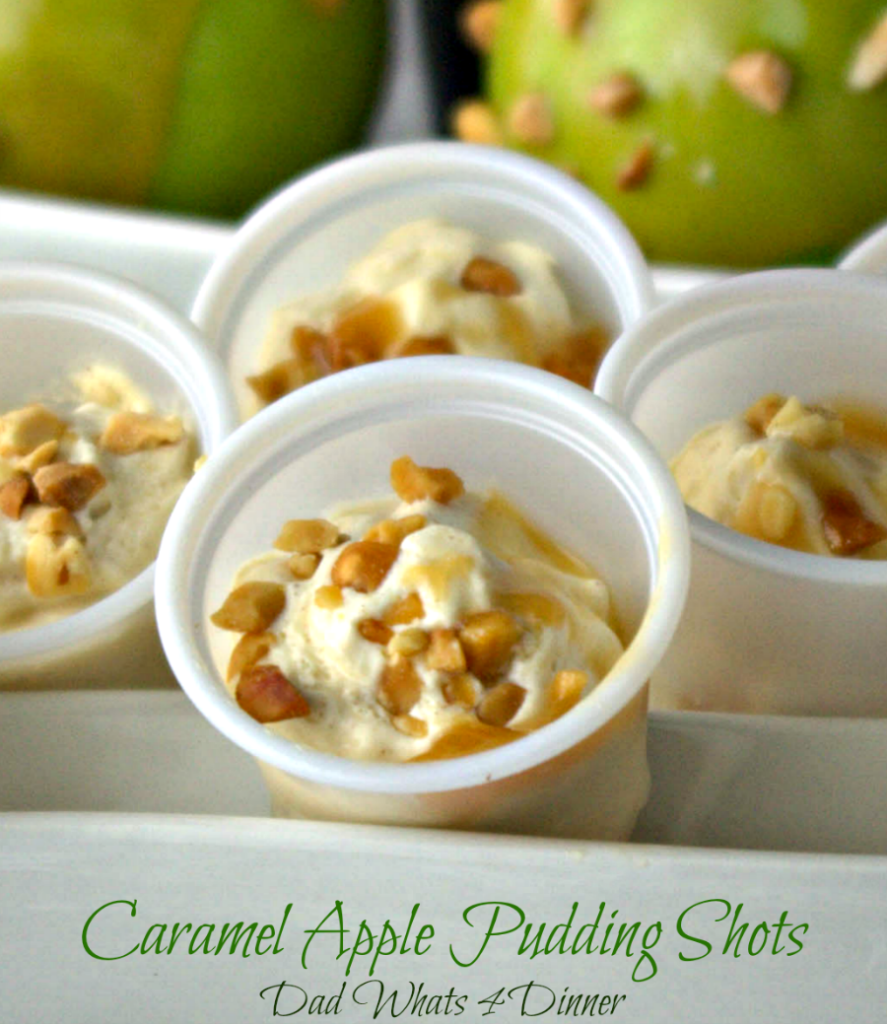 Caramel Apple Pudding Shots are perfect for your fall parties or tailgating.. 