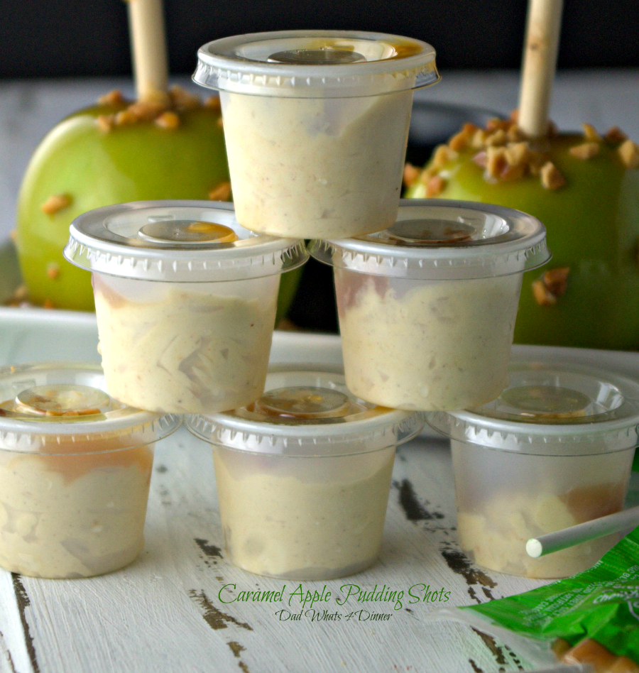 Caramel Apple Pudding Shots are perfect for your fall parties or tailgating.. 