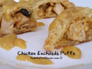 Chicken Enchilada Puffs | https://dadwhats4dinner.com