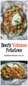 Beefy Volcano Potatoes is the perfect easy weeknight meal even your kids can make. Cooking with kids recipes