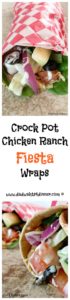 3 Ingredient Crock Pot Chicken Ranch Fiesta Wraps recipe