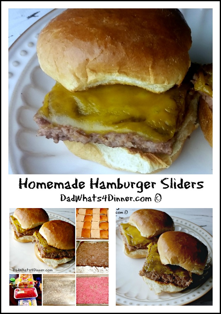 Here is a great simple appetizer for the Big Game or anytime. Homemade Hamburger Sliders are tiny steamed hamburgers usually served with onions, pickles and cheese.