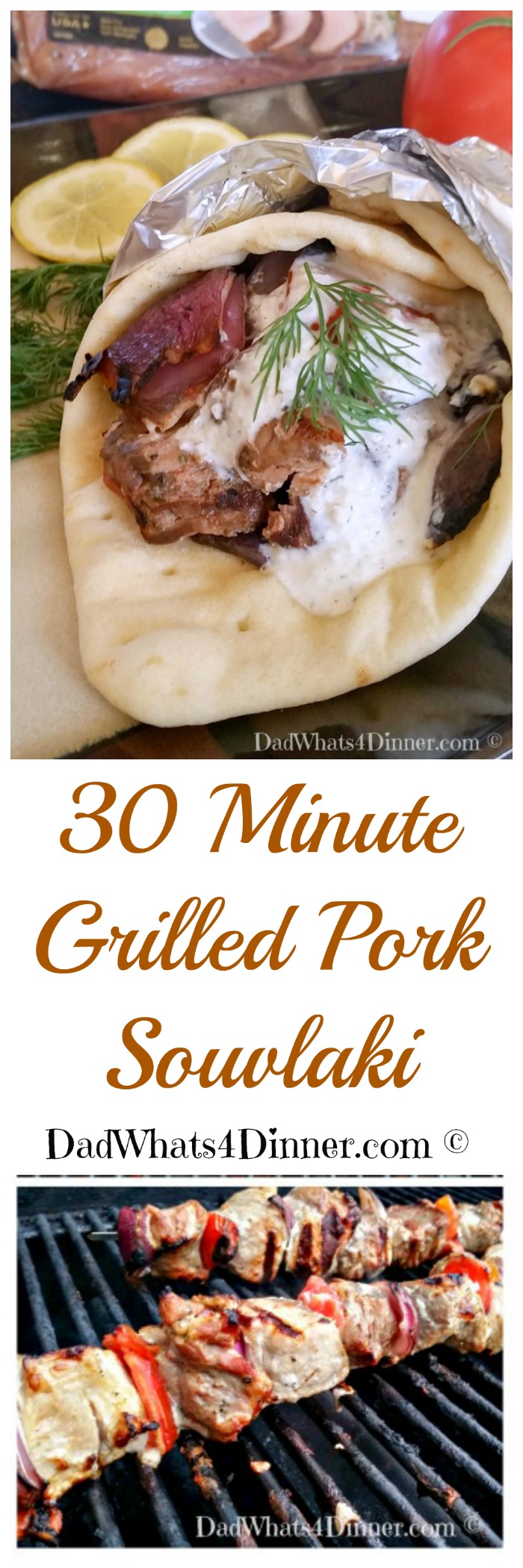 30 Minute Grilled Pork Souvlaki-pin