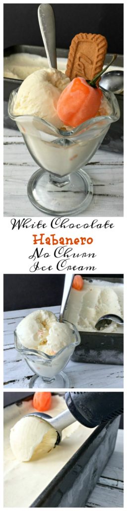 Look out, this White Chocolate Habanero No-Churn Ice Cream will cool you down then heat you up. A fabulous mixture of sweet heat!
