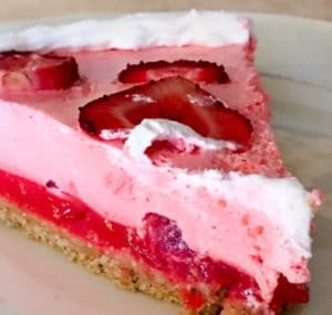 Creamy Dreamy No-Bake Strawberry Milkshake Pie is a simple no bake pie that is perfect for summer. Cool sweet and delicious.
