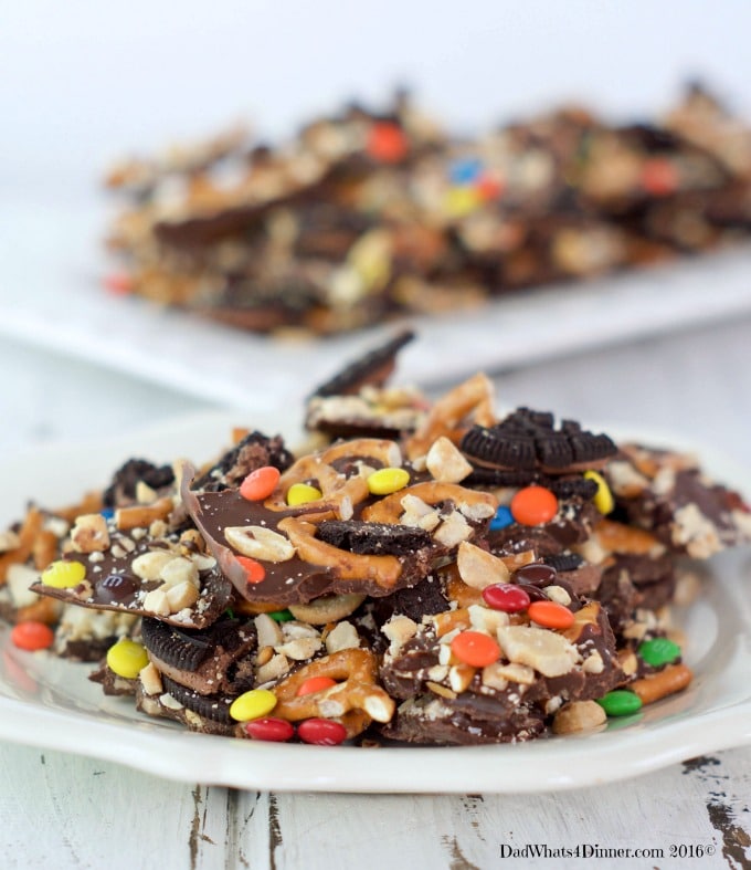 Sweet, Salty, chocolaty and Crunchy! Cowboy Bark sounds like the perfect snack for any occasion.