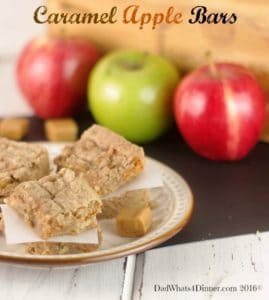 Apple picking season is here and if you want the taste of fall in a blondie then my Caramel Apple Bars will be your new favorite sweet treat.