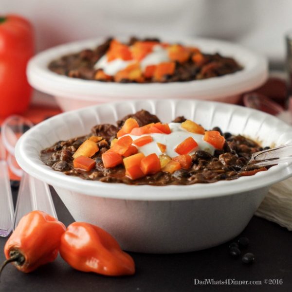 Game Day Black Bean Habanero Chili Dad Whats 4 Dinner
