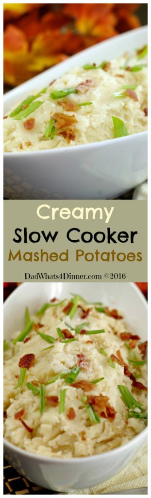 This Thanksgiving you can concentrate on the rest of dinner when you cook these Creamy Slow Cooker Mashed Potatoes in your crock pot.