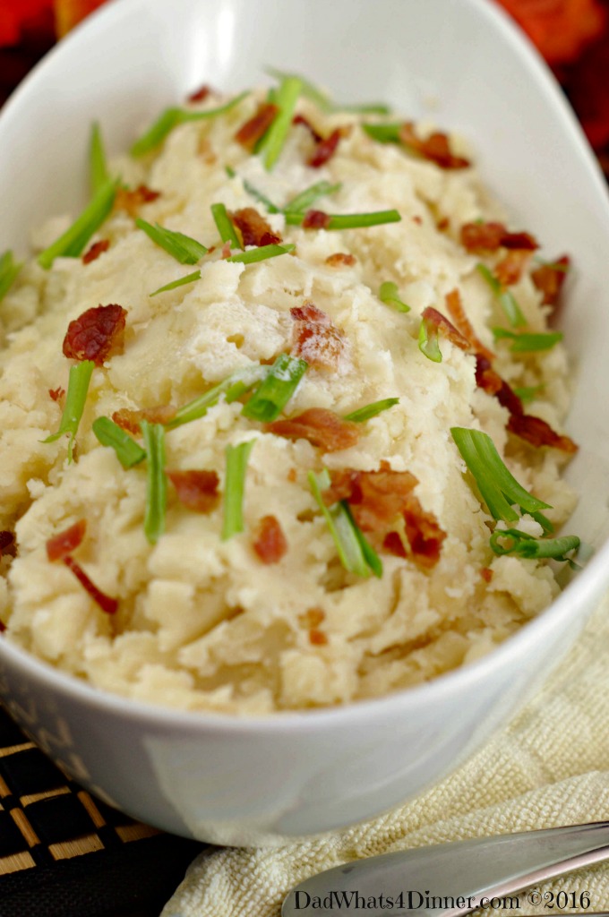 Creamy Slow Cooker Mashed Potatoes - Dad Whats 4 Dinner