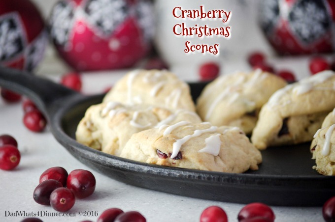 Cranberry White Chocolate Scones are the perfect treat for Christmas morning or anytime of the year. Flaky, sweet and tart all in one bite size scone!