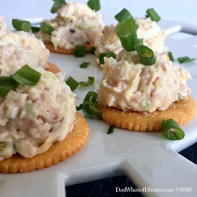  Quick and easy Best Ham Salad spread is the perfect recipe to use up that leftover holiday ham. Made with ground ham, hard-boiled eggs, mayonnaise, mustard, pickle relish and served on crackers.