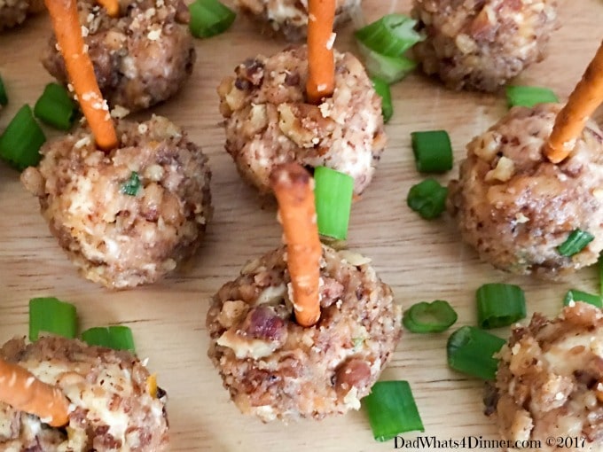 It's Game Time my friends and these Mini Sweet and Spicy Cheese Balls are the perfect combination of flavors in an individual appetizer. 