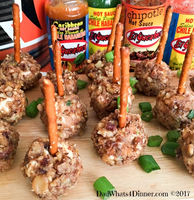 It's Game Time my friends and these Mini Sweet and Spicy Cheese Balls are the perfect combination of flavors in an individual appetizer. 