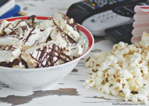 My Smoky Sweet Popcorn Bark is the perfect accompaniment to a big bowl of Pop Secret popcorn and the chance to enjoy a movie with my teenage daughter.