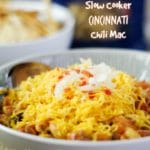 Slow Cooker Cincinnati Chili Mac is comfort food at its finest. Slow Cooked Chili with a Cincinnati flair throw in some pasta and cheese and you set.