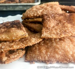 Baked Cinnamon Sugar Tortilla Chips is a healthier version of the Mexican restaurant classic. A great recipe to get your kids started in the kitchen.